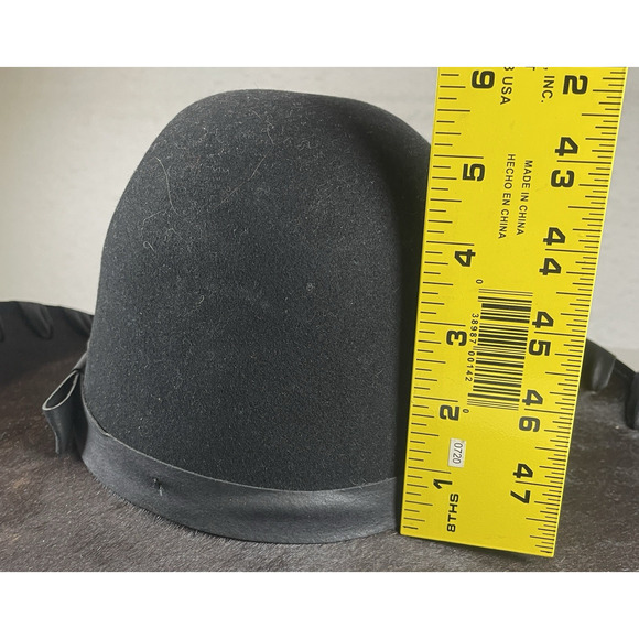 Tony Lama Yuma Leather Cowhide Wool Black/Brown Cowboy Hat Size 6 7/8 (55.5 cm) - Picture 15 of 15